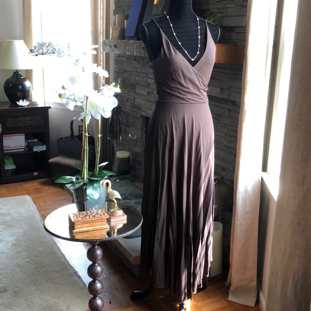 Brown wrap look style dress from Banana Republic